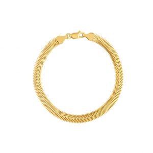 PD Collection 14K Yellow Gold Oval Snake Chain Bracelet